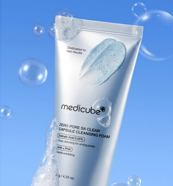 Medicube – Zero Pore SA Clear Capsule Cleansing Foam (120 g)