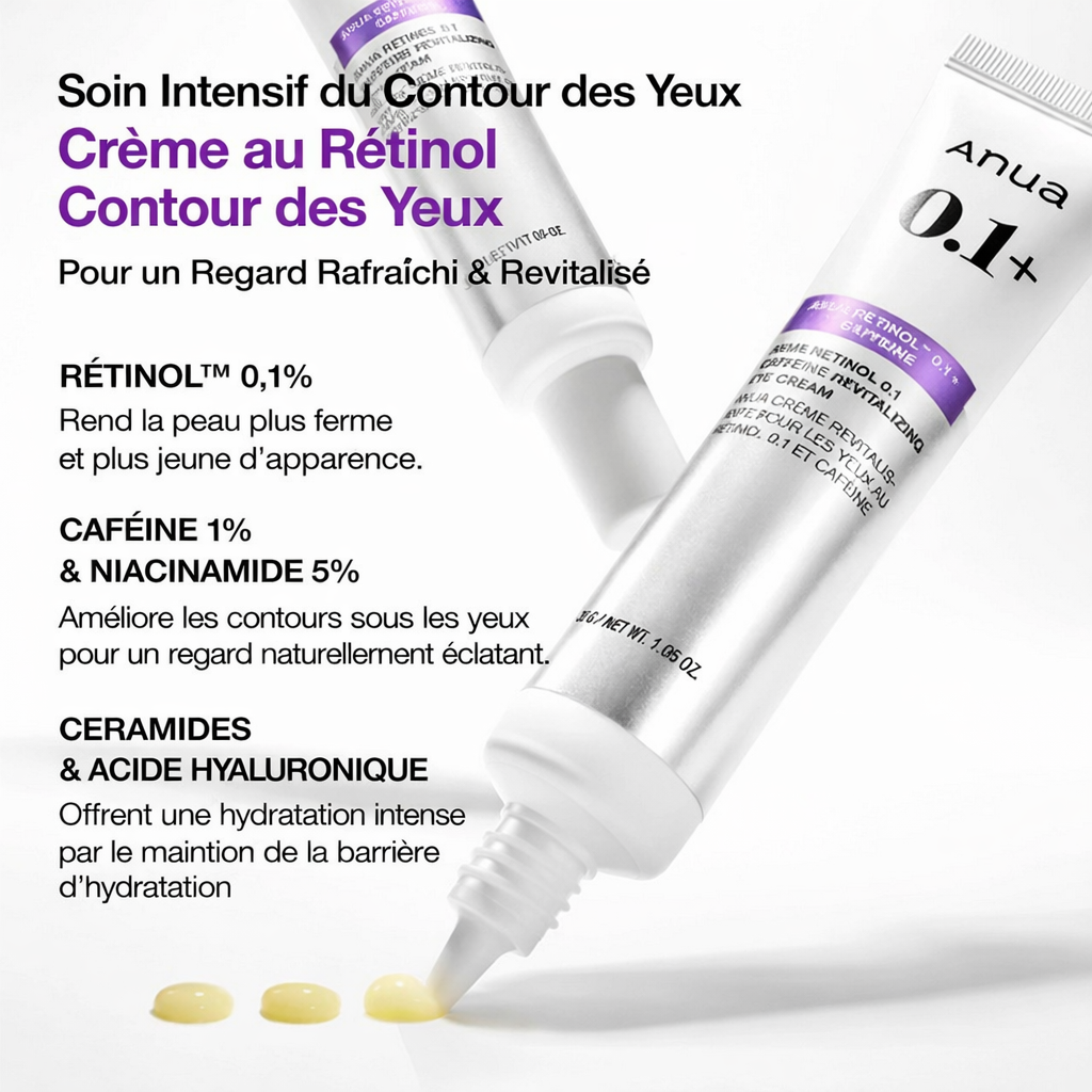 Anua – Retinol 0.1 Caffeine Revitalizing Eye Cream (30g)