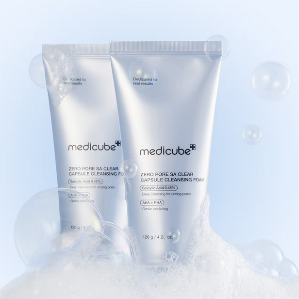 Medicube – Zero Pore SA Clear Capsule Cleansing Foam (120 g)