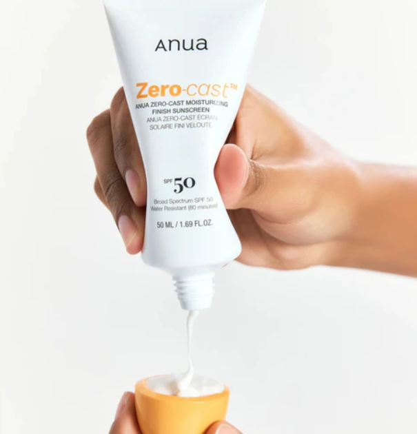 Anua – Zero-Cast Moisturizing Finish Sunscreen SPF50+ (50 ml)