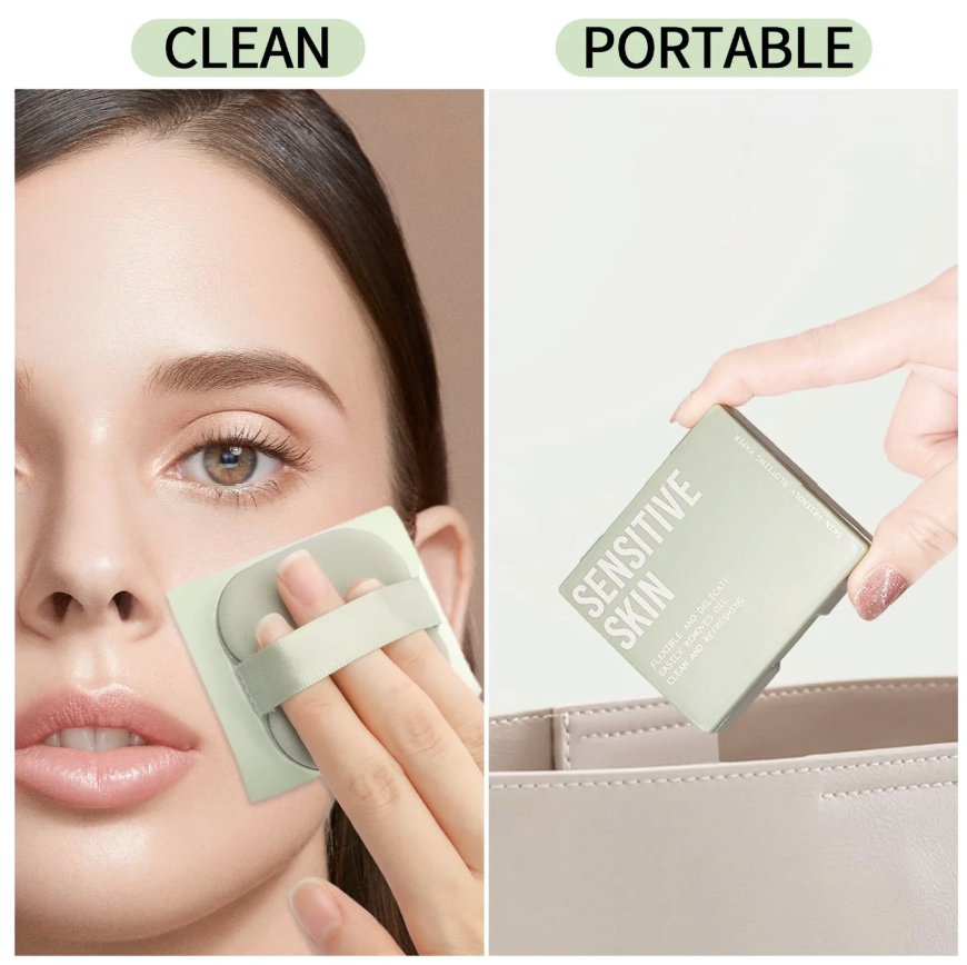 NOVO - Skin-Friendly Blotting Paper (with Mirror) / Refill [Green (100 sheets) - Mini Case]